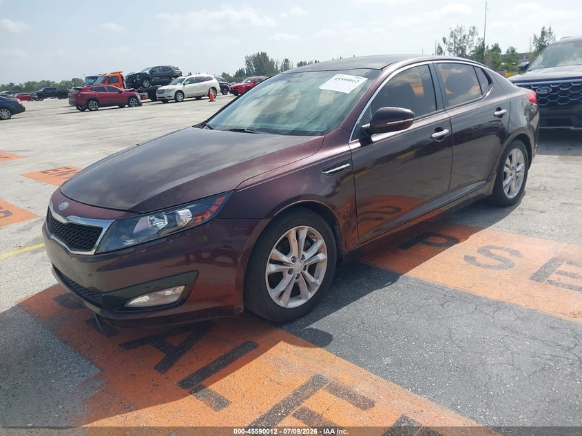 2012 Kia Optima VIN 5XXGN4A76CG010974 IAAI salvage auction — FRONT & REAR, Clear (Florida), sold $225 on 2026-07-23 (photo 2)