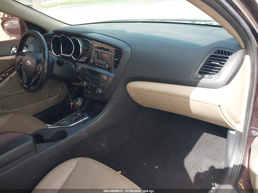 2012 Kia Optima VIN 5XXGN4A76CG010974 IAAI salvage auction — FRONT & REAR, Clear (Florida), sold $225 on 2026-07-23 (photo 5)