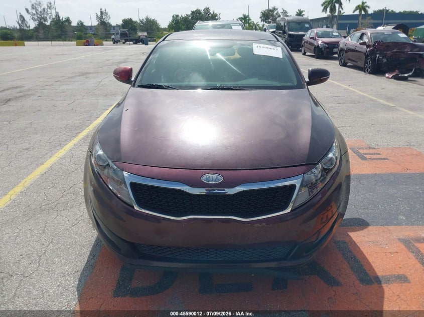 2012 Kia Optima VIN 5XXGN4A76CG010974 IAAI salvage auction — FRONT & REAR, Clear (Florida), sold $225 on 2026-07-23 (photo 6)