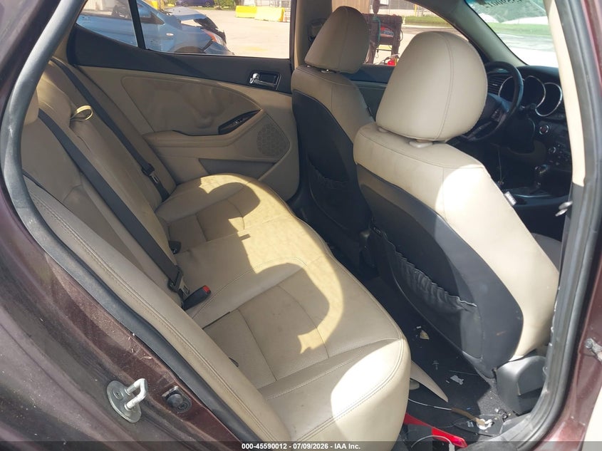 2012 Kia Optima VIN 5XXGN4A76CG010974 IAAI salvage auction — FRONT & REAR, Clear (Florida), sold $225 on 2026-07-23 (photo 8)