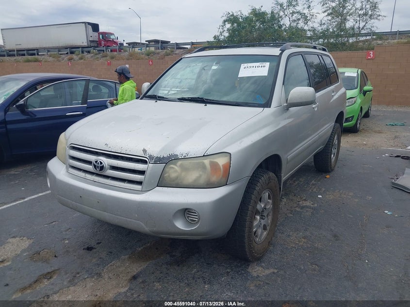 2006 Toyota Highlander VIN JTEEP21A360165467 IAAI salvage auction — FRONT END, Salvage (California), sold $850 on 2026-07-29 (photo 2)