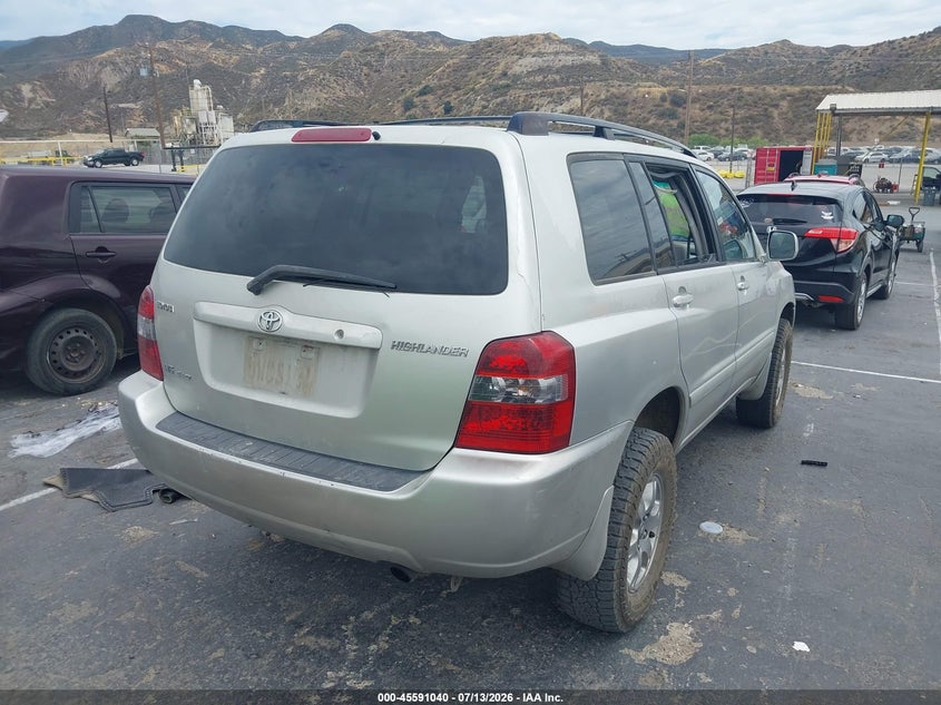 2006 Toyota Highlander VIN JTEEP21A360165467 IAAI salvage auction — FRONT END, Salvage (California), sold $850 on 2026-07-29 (photo 4)