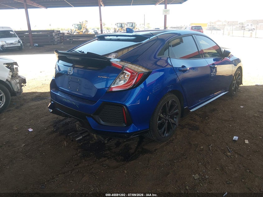 2017 Honda Civic VIN SHHFK7H49HU227333 IAAI salvage auction — FRONT & REAR, Salvage Title, sold $1,050 on 2026-07-28 (photo 4)