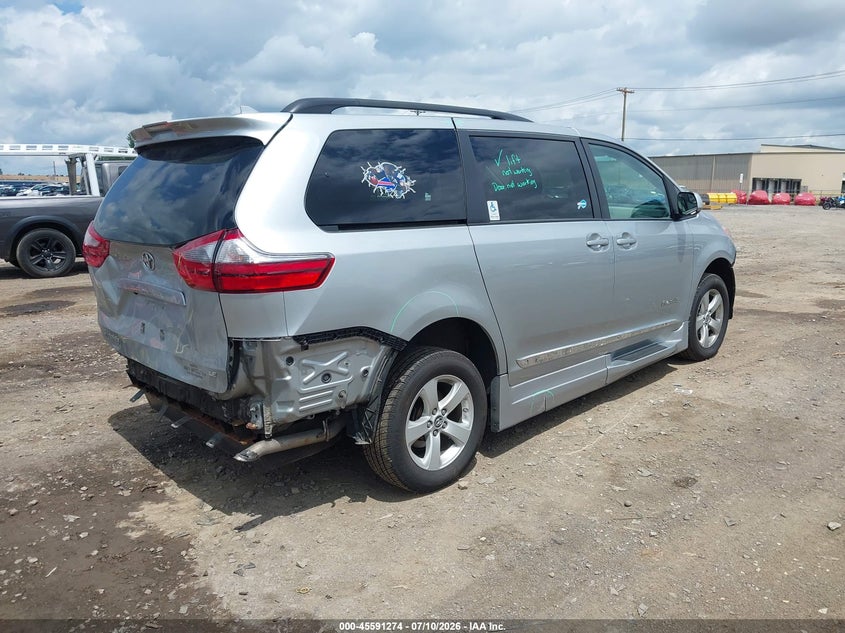 2020 Toyota Sienna VIN 5TDKZ3DC5LS069448 IAAI salvage auction — FRONT & REAR, Salvage Title, sold $3,650 on 2026-07-22 (photo 4)