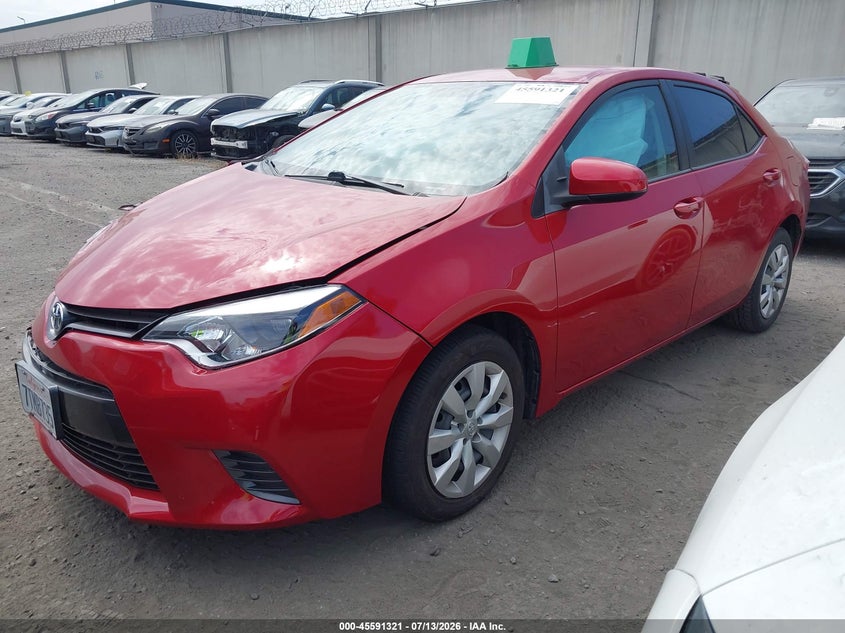 2016 Toyota Corolla VIN 5YFBURHE3GP415816 IAAI salvage auction — RIGHT FRONT, Salvage Certificate (California), sold $2,000 on 2026-07-29 (photo 2)