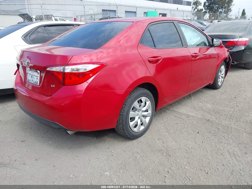 2016 Toyota Corolla VIN 5YFBURHE3GP415816 IAAI salvage auction — RIGHT FRONT, Salvage Certificate (California), sold $2,000 on 2026-07-29 (photo 4)