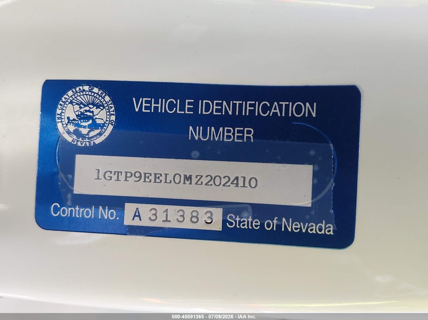 2021 Gmc SIERRA VIN 1GTP9EEL0MZ202410 IAAI salvage auction — UNKNOWN, Clear - Dealer Only (California), sold $30,100 on 2026-08-21 (photo 9)