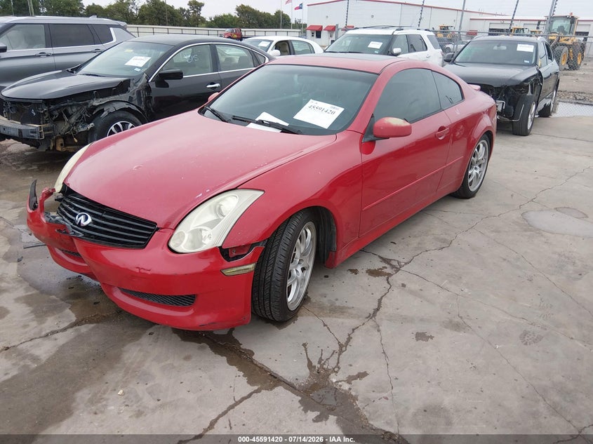 2006 Infiniti G35 VIN JNKCV54E16M703009 IAAI salvage auction — LEFT FRONT, Salvage (Texas), sold $725 on 2026-07-29 (photo 2)