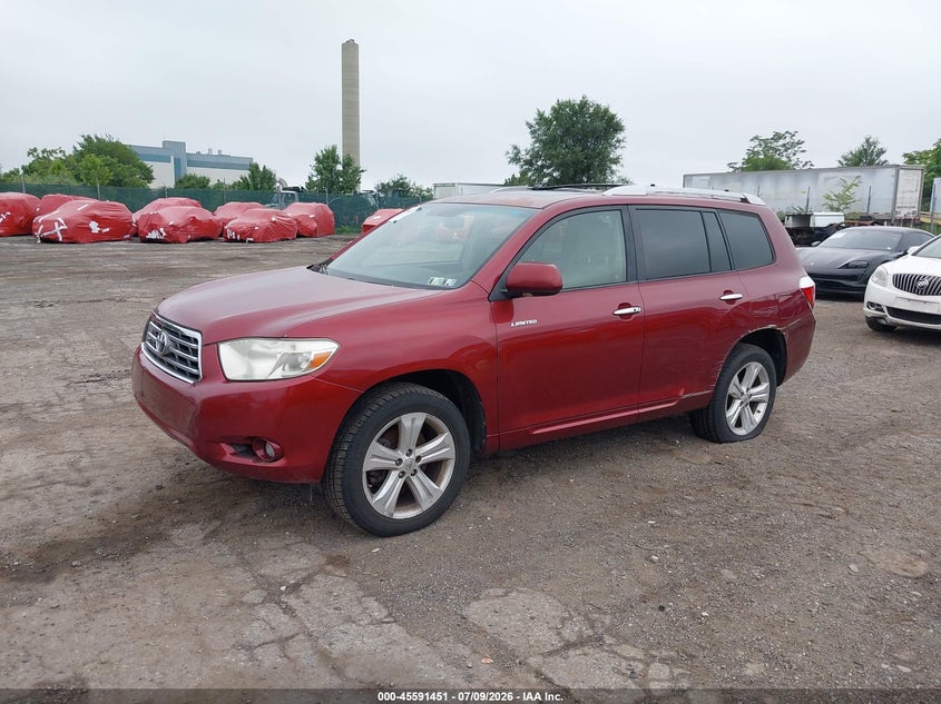 2008 Toyota Highlander VIN JTEES42A982040344 IAAI salvage auction — NORMAL WEAR, Clear (Pennsylvania), sold $1,700 on 2026-07-31 (photo 2)