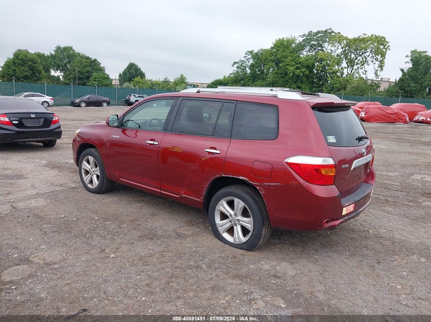 2008 Toyota Highlander VIN JTEES42A982040344 IAAI salvage auction — NORMAL WEAR, Clear (Pennsylvania), sold $1,700 on 2026-07-31 (photo 3)