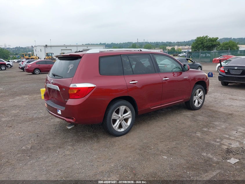 2008 Toyota Highlander VIN JTEES42A982040344 IAAI salvage auction — NORMAL WEAR, Clear (Pennsylvania), sold $1,700 on 2026-07-31 (photo 4)