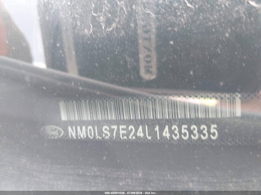 2020 Ford Transit VIN NM0LS7E24L1435335 IAAI salvage auction — FRONT END, Salvage Title, sold $4,300 on 2026-07-27 (photo 9)