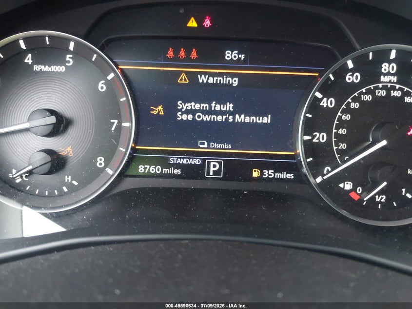 2025 Infiniti Qx50 VIN 3PCAJ5BB6SF106714 IAAI salvage auction — FRONT END, Salvage Title, sold $10,500 on 2026-09-22 (photo 7)