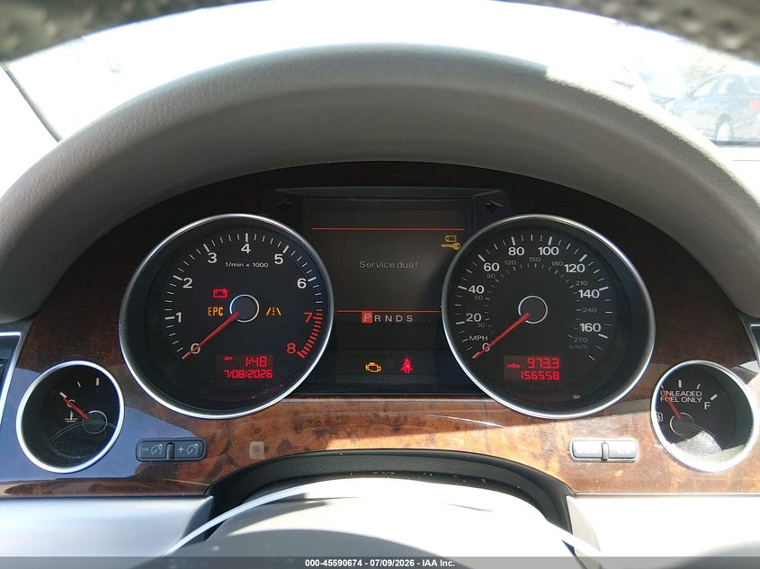 2009 Audi A8 VIN WAUMV94E59N001252 IAAI salvage auction — NORMAL WEAR, Clear - Dealer Only (California), sold $375 on 2026-07-29 (photo 7)