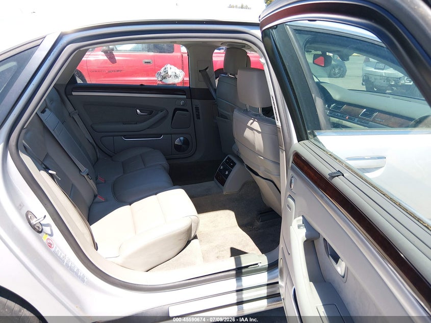 2009 Audi A8 VIN WAUMV94E59N001252 IAAI salvage auction — NORMAL WEAR, Clear - Dealer Only (California), sold $375 on 2026-07-29 (photo 8)