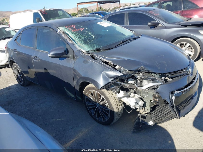 2015 Toyota Corolla VIN 5YFBURHE9FP346936 IAAI salvage auction — FRONT END, Salvage (California), sold $4,150 on 2026-07-30 (photo 1)
