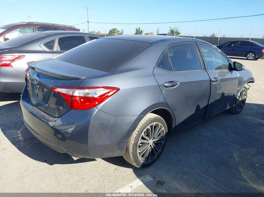 2015 Toyota Corolla VIN 5YFBURHE9FP346936 IAAI salvage auction — FRONT END, Salvage (California), sold $4,150 on 2026-07-30 (photo 4)
