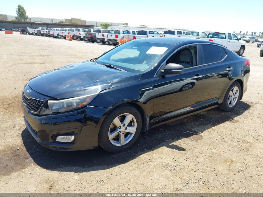 2014 Kia Optima VIN 5XXGM4A77EG321755 IAAI salvage auction — NORMAL WEAR, Salvage Title - Dealer (California), sold $1,025 on 2026-07-29 (photo 2)