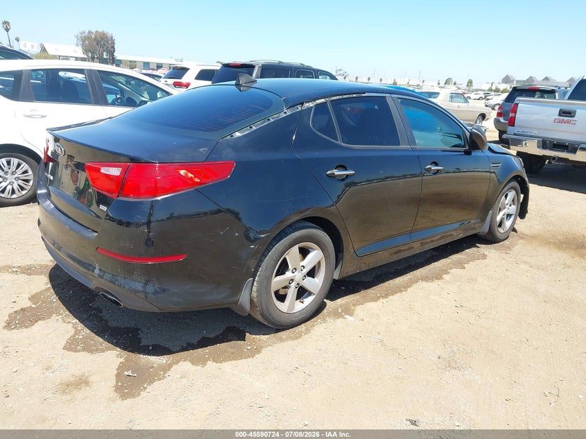 2014 Kia Optima VIN 5XXGM4A77EG321755 IAAI salvage auction — NORMAL WEAR, Salvage Title - Dealer (California), sold $1,025 on 2026-07-29 (photo 4)