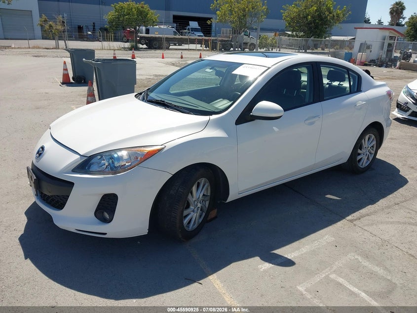 2012 Mazda 3 VIN JM1BL1W85C1575454 IAAI salvage auction — RIGHT FRONT, Salvage Title, sold $900 on 2026-07-31 (photo 2)