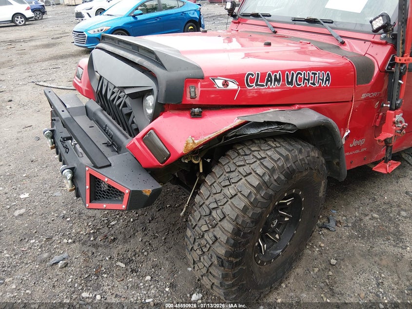 2003 Jeep Wrangler / VIN 1J4FA49S43P321712 IAAI salvage auction — FRONT & REAR, Salvage (Georgia), sold $1,050 on 2026-08-08 (photo 6)