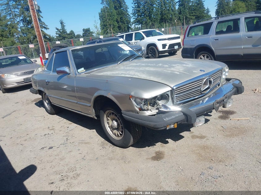 1985 Mercedes-benz 380 VIN WDBBA45C7FA033787 IAAI salvage auction — NORMAL WEAR, Clear (Washington), sold $525 on 2026-07-29 (photo 1)