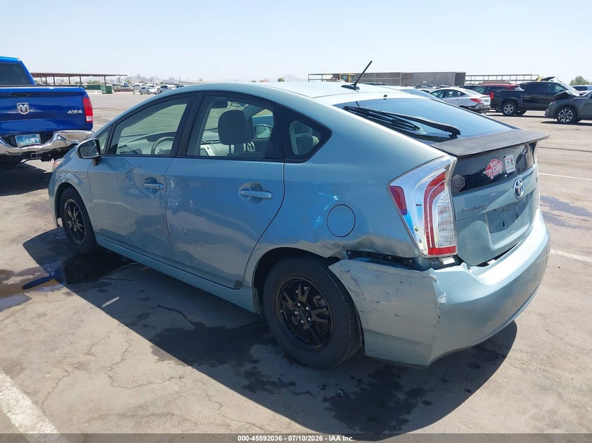 2013 Toyota Prius VIN JTDKN3DU5D1634462 IAAI salvage auction — REAR END, Salvage Title, sold $625 on 2026-07-28 (photo 3)