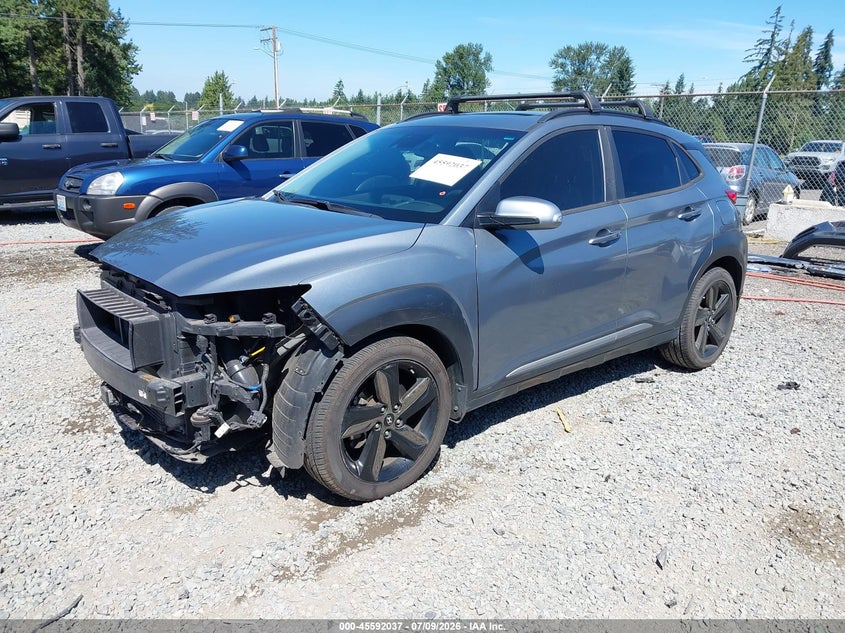2019 Hyundai Kona VIN KM8K5CA58KU377611 IAAI salvage auction — RIGHT FRONT, Bill Of Sale (Washington), sold $3,050 on 2026-08-02 (photo 2)