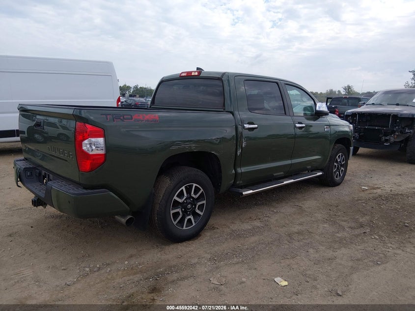 2021 Toyota Tundra VIN 5TFAY5F12MX980130 IAAI salvage auction — SIDE, Salvage Title, sold $20,300 on 2026-07-31 (photo 4)