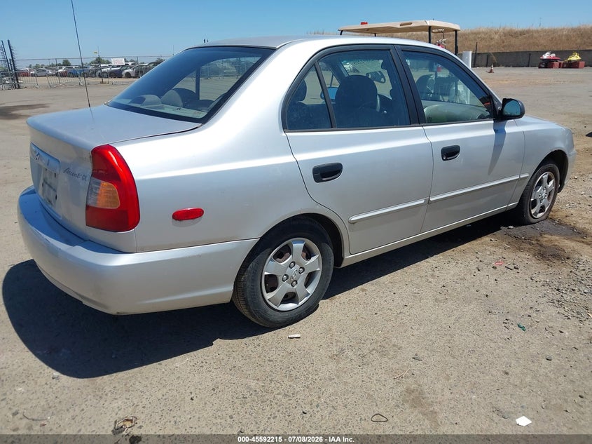2000 Hyundai Accent VIN KMHCG45GXYU030144 IAAI salvage auction — NORMAL WEAR, Clear - Dealer Only (California), sold $375 on 2026-07-29 (photo 4)