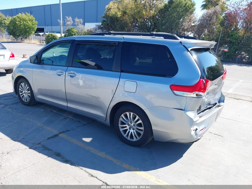 2012 Toyota Sienna VIN 5TDYK3DC0CS190466 IAAI salvage auction — REAR END, Clear - Dealer Only (California), sold $2,000 on 2026-07-27 (photo 3)