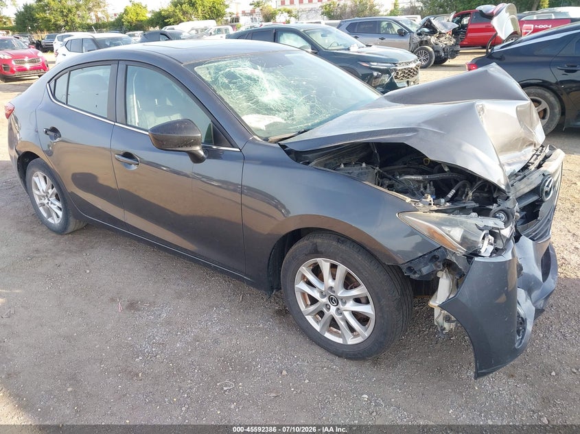 2015 Mazda 3 VIN 3MZBM1W70FM227764 IAAI salvage auction — FRONT END, Salvage Title, sold $25 on 2026-08-24 (photo 1)