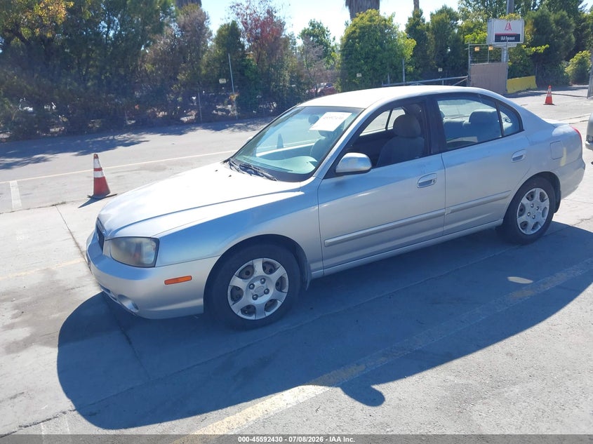 2002 Hyundai Elantra VIN KMHDN45D52U251061 IAAI salvage auction — NORMAL WEAR, App For Dup Clear (California), sold $200 on 2026-07-29 (photo 2)