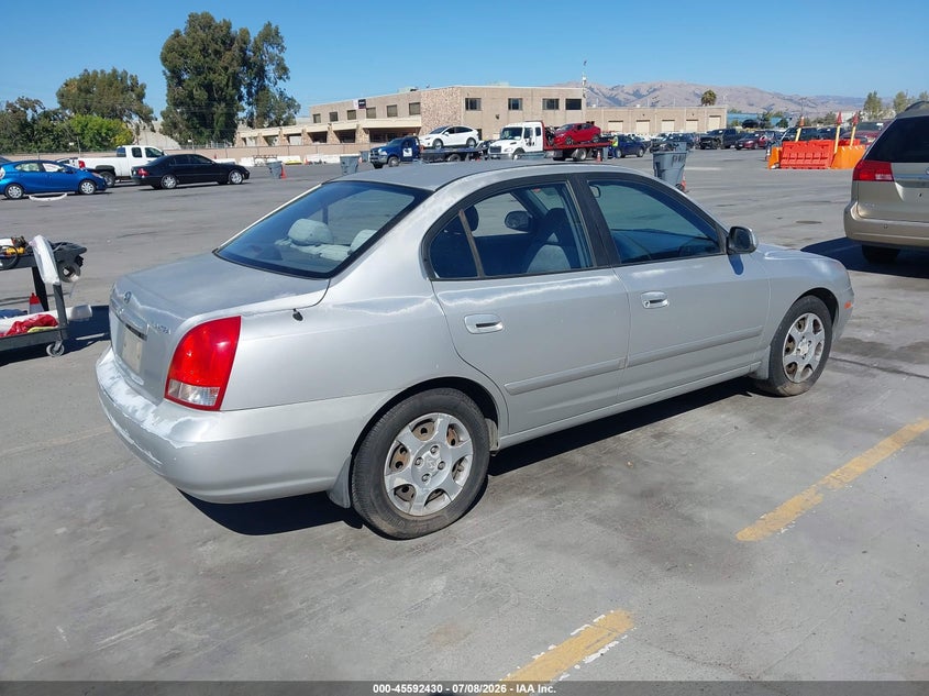 2002 Hyundai Elantra VIN KMHDN45D52U251061 IAAI salvage auction — NORMAL WEAR, App For Dup Clear (California), sold $200 on 2026-07-29 (photo 4)