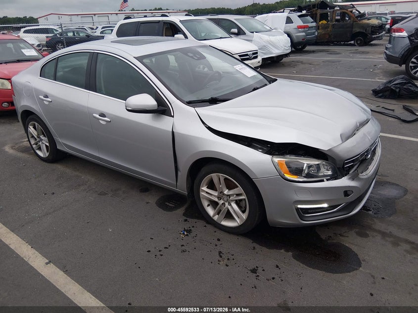 2015 Volvo S60 VIN YV126MFM2F2361570 IAAI salvage auction — FRONT END, Salvage (North Carolina), sold $1,350 on 2026-08-12 (photo 1)