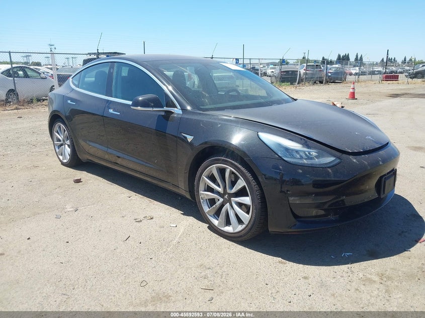 2018 Tesla Model 3 VIN 5YJ3E1EB8JF071433 IAAI salvage auction — REAR END, Salvage Title, sold $3,100 on 2026-07-23 (photo 1)