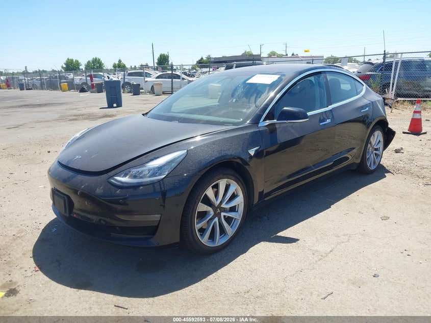 2018 Tesla Model 3 VIN 5YJ3E1EB8JF071433 IAAI salvage auction — REAR END, Salvage Title, sold $3,100 on 2026-07-23 (photo 2)
