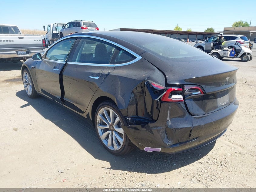 2018 Tesla Model 3 VIN 5YJ3E1EB8JF071433 IAAI salvage auction — REAR END, Salvage Title, sold $3,100 on 2026-07-23 (photo 3)