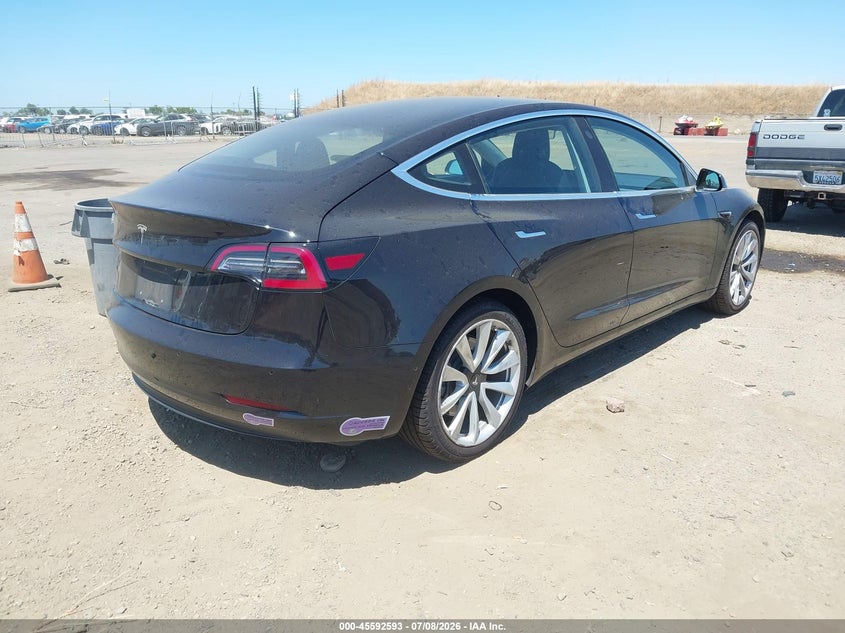 2018 Tesla Model 3 VIN 5YJ3E1EB8JF071433 IAAI salvage auction — REAR END, Salvage Title, sold $3,100 on 2026-07-23 (photo 4)
