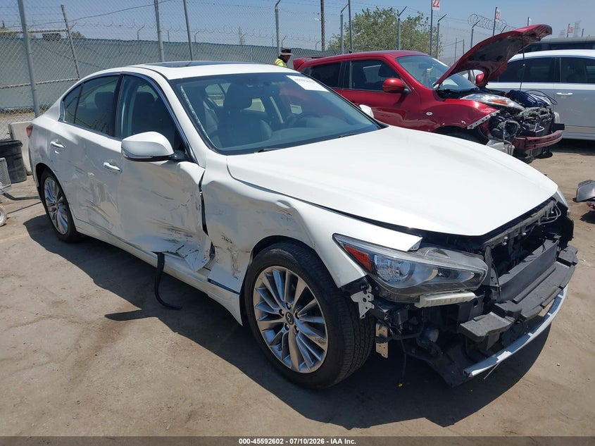 2019 Infiniti Q50 VIN JN1EV7AP0KM514084 IAAI salvage auction — RIGHT SIDE, Salvage Title, sold $3,650 on 2026-07-29 (photo 1)