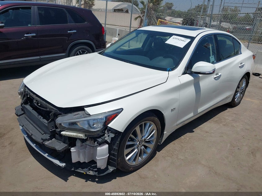 2019 Infiniti Q50 VIN JN1EV7AP0KM514084 IAAI salvage auction — RIGHT SIDE, Salvage Title, sold $3,650 on 2026-07-29 (photo 2)