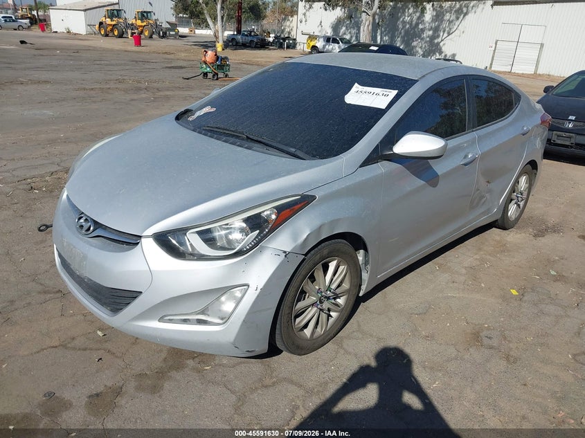 2014 Hyundai Elantra VIN KMHDH4AE6EU172718 IAAI salvage auction — NORMAL WEAR, Clear - Dealer Only (California), sold $650 on 2026-07-28 (photo 2)