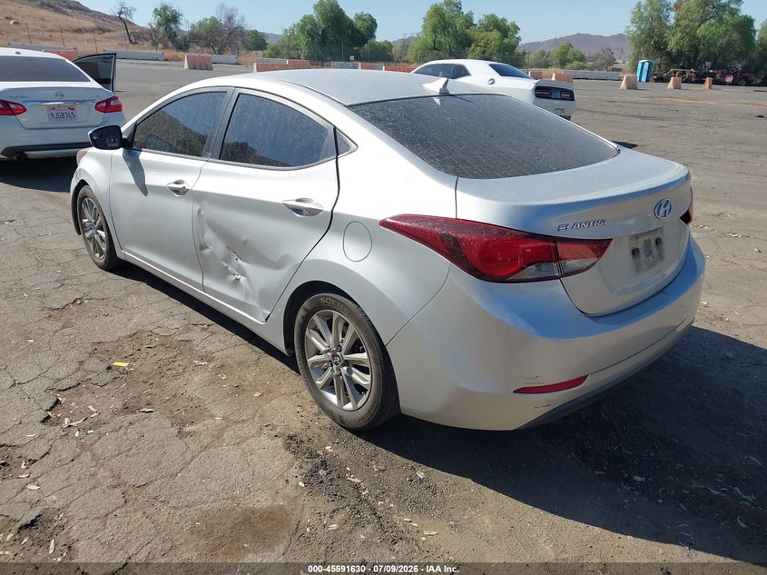 2014 Hyundai Elantra VIN KMHDH4AE6EU172718 IAAI salvage auction — NORMAL WEAR, Clear - Dealer Only (California), sold $650 on 2026-07-28 (photo 3)