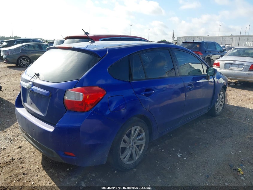 2016 Subaru Impreza VIN JF1GPAB68G8219694 IAAI salvage auction — NORMAL WEAR, Original (Texas), sold $600 on 2026-07-30 (photo 4)