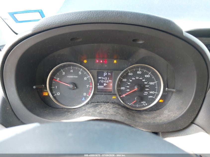 2016 Subaru Impreza VIN JF1GPAB68G8219694 IAAI salvage auction — NORMAL WEAR, Original (Texas), sold $600 on 2026-07-30 (photo 7)