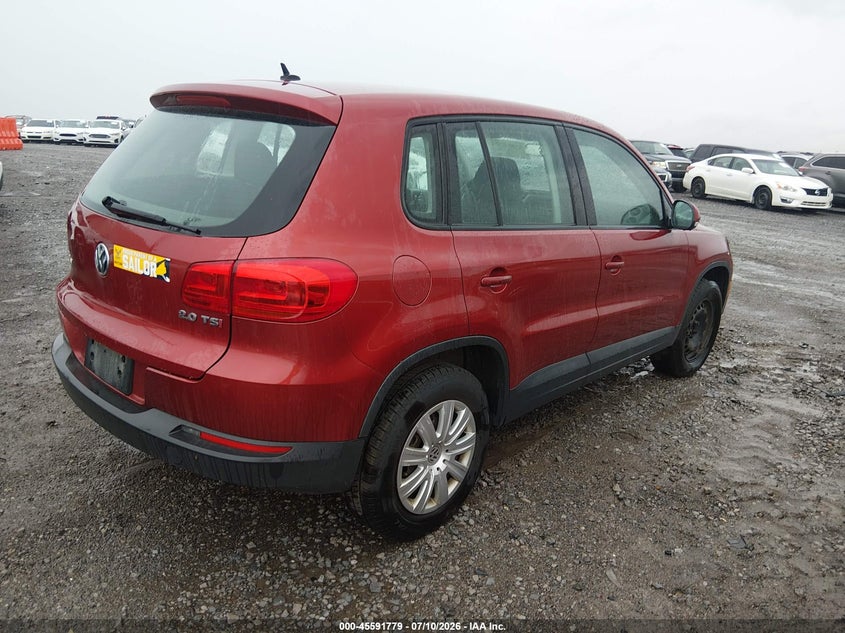 2014 Volkswagen Tiguan VIN WVGCV3AX7EW086838 IAAI salvage auction — NORMAL WEAR, Wait Title, sold $1,100 on 2026-08-13 (photo 4)