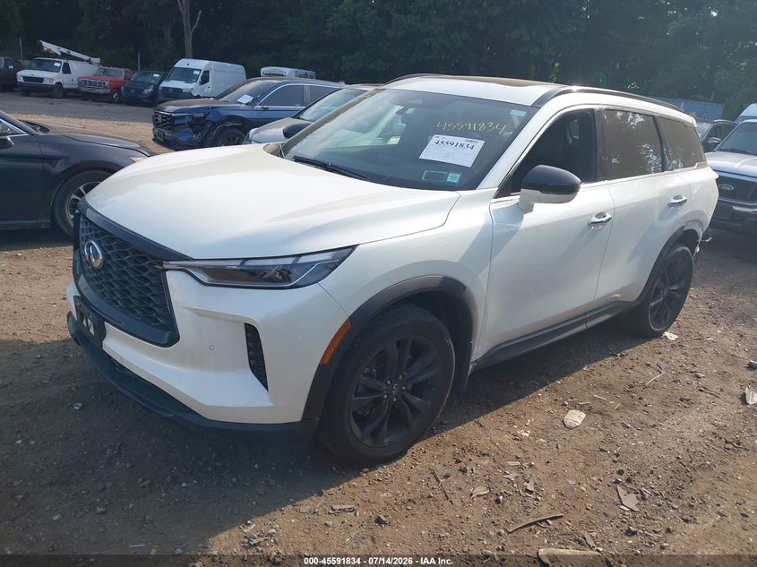 2025 Infiniti Qx60 VIN 5N1AL1FS6SC336128 IAAI salvage auction — REAR END, Salvage Title, sold $15,050 on 2026-08-18 (photo 2)