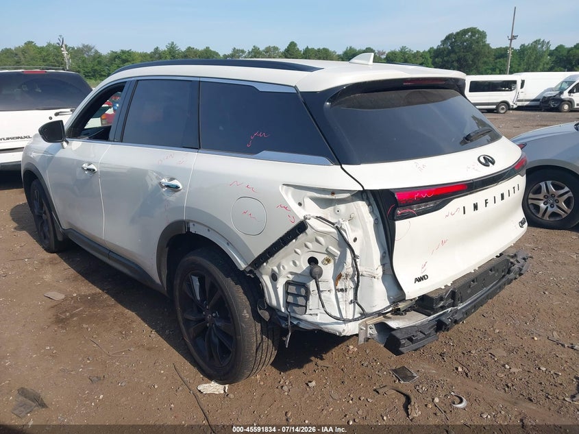 2025 Infiniti Qx60 VIN 5N1AL1FS6SC336128 IAAI salvage auction — REAR END, Salvage Title, sold $15,050 on 2026-08-18 (photo 3)