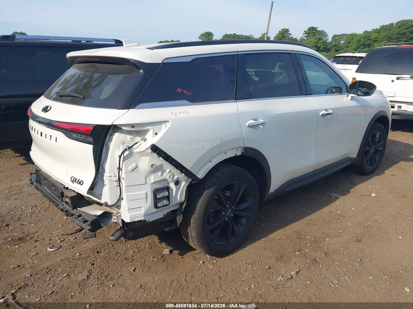 2025 Infiniti Qx60 VIN 5N1AL1FS6SC336128 IAAI salvage auction — REAR END, Salvage Title, sold $15,050 on 2026-08-18 (photo 4)
