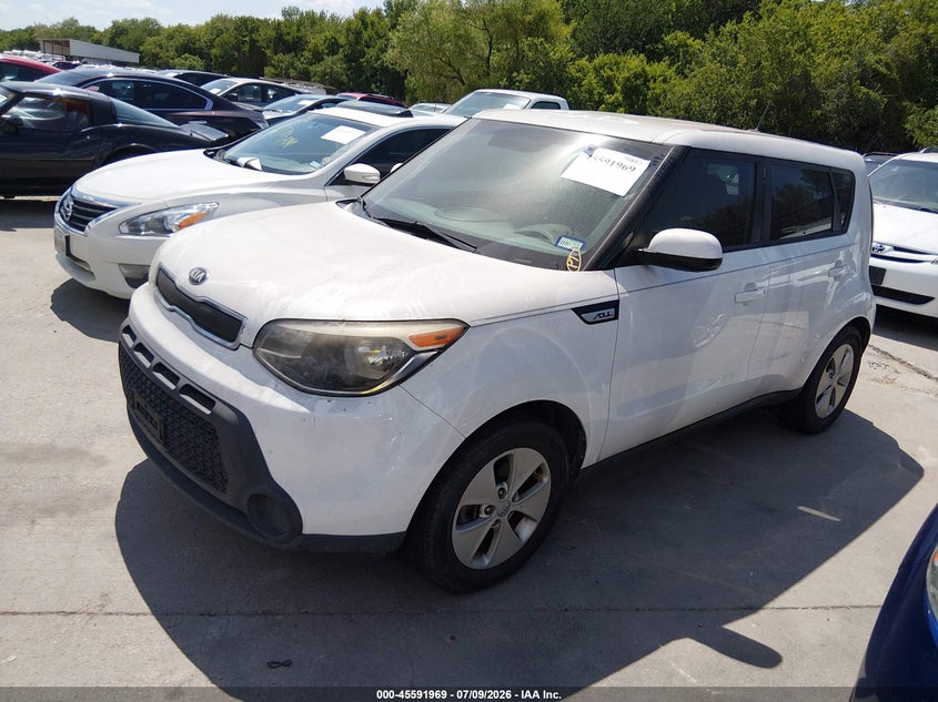 2016 Kia Soul VIN KNDJN2A29G7370253 IAAI salvage auction — NORMAL WEAR, Original (Texas), sold $1,200 on 2026-07-29 (photo 2)